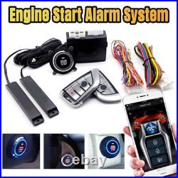 12V Car Security Alarm System Keyless Entry Push Button Remote Starter Stop Kit