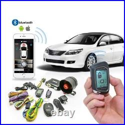 2 Way Car Alarm System LCD Display Remote Engine Start Starter Tilt Sensor
