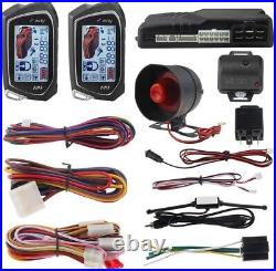 2 Way Car Alarm System with 1.73 inch Big LCD Pager Display Remote Starter Tu