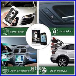 2 Way LCD Car Alarm Security System with Remote Start System Mobile Phone and
