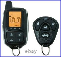 AVITAL 3305L Car Alarm with Remote 2 Way LCD Security