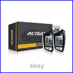 Acteam 2 Way LCD Car Alarm System Car Security with Remote Start System DC12V