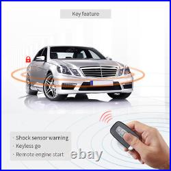 Auto car alarm PKE remote start push button keyless entry security alarm system