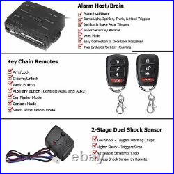 Car Alarm Remote System Central Lock Keyless Power Security Burglar System Kit