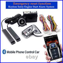 Car Entry Engine Start Alarm System Push Button Remote Starter Stop Keyless APP