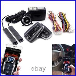 Car Keyless Entry Engine Start Alarm Push Button Remote Start and Stop Bluetooth