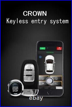 Car Keyless Entry Engine Start Alarm System Push Button APP Remote Starter Stop