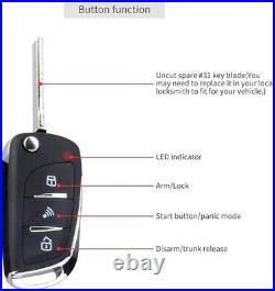 Car Security Alarm System PKE Passive Keyless Entry with Remote Engine Start