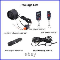 Car Wireless Two-way Car Security Alarm Easy Installation Remote-control Siren