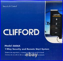 Clifford 5606X 5-Button LED 1-Way Car Alarm Security and Remote Start System