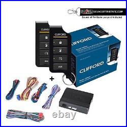 Clifford 5806X 2 Way LED Car Alarm System & Remote Start System with Bypass module
