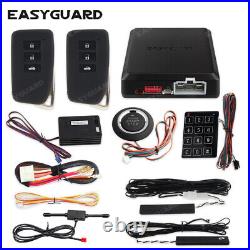EASYGUARD PKE car alarm system remote start push button switch shock warning 12v