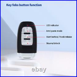 EASYGUARD Smartphone APP car alarm remote starter with PKE push start button NFC