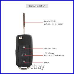 EASYGUARD pke car alarm kit keyless go system remote starter push button stop