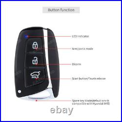 EASYGUARD pke car alarm system push button remote engine start keyless entry 12v
