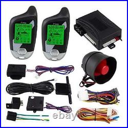 EC202 2 Way car Alarm System with LCD Pager Display Remote Engine Start &