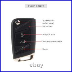 Easyguard pke car alarm passive entry W shock sensor remote engine starter 12vdc
