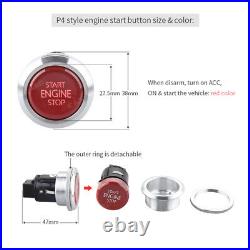 Keyless entry PKE car alarm kit remote auto start Red button start central lock
