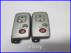 Locked Original Lot Of 2 Toyota 09-19 Oem Smart Key Less Remote Fobs