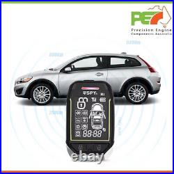 New PEC Car Alarm System 2 Way Rechargeable Remote Start LCD Pager Display