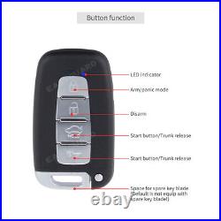 PKE Remote Start PKE Keyless Entry Car System Push Button Start Security Alarm