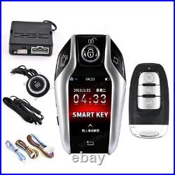 Universal LCD Screen Smart Remote Key Car Start Stop Engine Alarm System PKE K